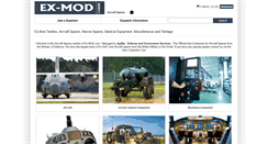 Desktop Screenshot of ex-mod-aircraftspares.com