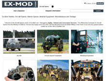 Tablet Screenshot of ex-mod-aircraftspares.com